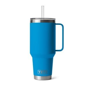 YETI RAMBLER 35 OZ MUG WITH STRAW LID - BIG WAVE BLUE